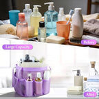 Mesh Shower Caddy Portable - 9 Pockets, Shower Bag for Dorm Room Camping - Image 3