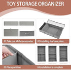 Underbed Storage Containers, 2-Pack Under Bed Toy Storage Boxes with Lids | Foldable Under Couch Storage Bins (31.8×16×5.9in), Clear Lid Toys Organizer for Plush Dolls, Books, Clothes, Shoes & Blankets - Image 6