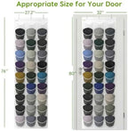 Baseball Hat Rack, 24 Pocket Over-The-Door Hat Organizer with Clear Deep Pockets to Display Baseball Caps Collection, Complete with 3 Over Door Hooks (White, 30 Pockets) - Image 5