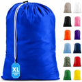 Nylon Laundry Bag - Locking Drawstring Closure and Machine Washable. These Bags will Fit a Laundry Basket or Hamper and Strong Enough to Carry up to Three Loads of Clothes. (Royal Blue) by Handy+Laundry