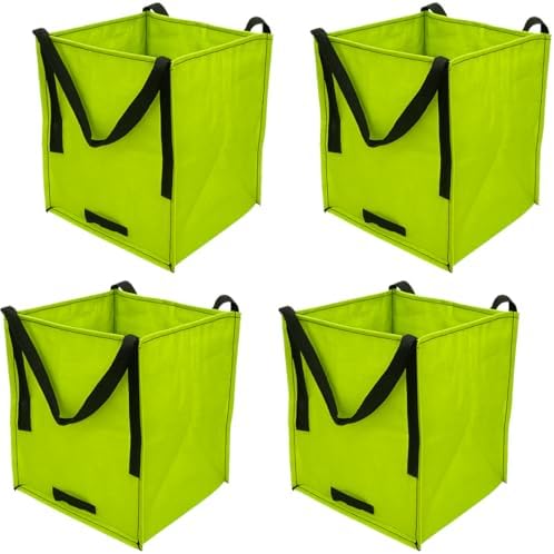 DURASACK Heavy Duty Storage Tote Bag 22-Gallon, Lime Green, Pack of 4 by DURASACK