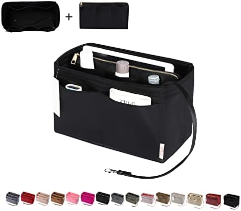 ZTUJO Purse Organizer Insert, Felt Bag Organizer with Metal Zipper, Handbag & Tote Shaper, For Speedy Neverfull Tote, 7 Sizes by ZTUJO