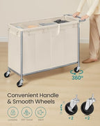 SONGMICS Laundry Basket with Wheels, 4-Section, 68.6 Gallons (260 L) - Image 6