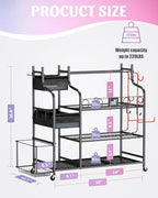 Mythinglogic Home Gym Storage Rack with Wheels for Dumbbells and Yoga Mats - Image 7