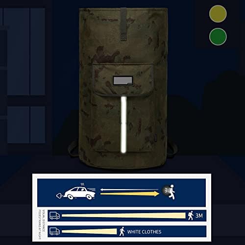 laundry bag backpack,extra-large heavy duty laundry bags,laundry backpack for college students,drawstring closure (Ruins camouflage laundry bag backpack) - Image 5