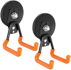 Heavy Duty Magnetic Hooks,Strong Large Magnet Hooks for Power Drill,Garden Tools, Hose,Pegboard,Garage, Workshop,2 Pack Magnetic Storage Hooks for Indoor Outdoor Hanging(Red) by Lvoess