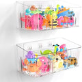 Bath Toy Storage 2 Packs, Large Bath Toy Holder - 3 Compartments, Quick-Dry by Lysam