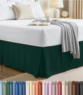 Queen Bed Skirt, Hides Under-Bed Storage 16 Inch Drop, Pleated, Emerald by UTOPIABEDDING