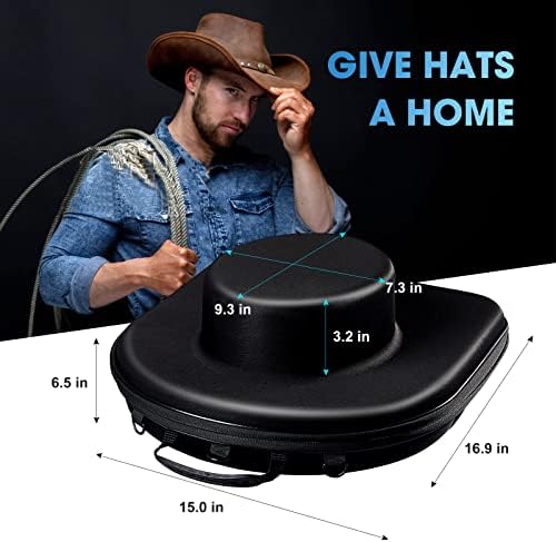 MOSLA Hat Box Travel Fedora Case Universal Size Hat Carrier Storage Case - Image 5