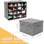 Shoe Organizer for Closet Fits 16 Pairs, Large Shoe Storage Box Bins 2 Pack - Image 4
