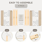 MORALVE Pants Hangers Space Saving - 4 Pack European Beechwood Scarf and Jean Hangers - Closet Organizer and Space Saver Pant Rack, Leggings Hanger, and Scarf Holder with 360° Swivel Hook - Image 7