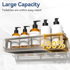 YASONIC Shower Caddy Adhesive, Rustproof Shower Organizer with Soap Holder, Large Capacity Shower Shelves for Inside Shower, No Drilling Bathroom Organizers and Storage for Home Decor（3 Pack Black） - Image 4