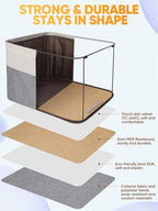 BALEINE 2 Pack Fabric Closet Storage Bins for Shelves, Linen Closet Organizers and Storage, Decorative Baskets for Organizing, Shelf, Clothes, Home, Office (Grey, 15"x11"x9.5") - Image 3