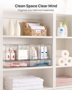 Vtopmart Clear Stackable Storage Drawers Set of 3, Plastic Organizer Bins - Image 6