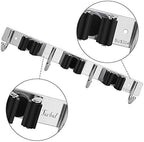 Broom Mop Holder Wall Mount,Favbal Garage Organization Tool Organizer Storage Broom Closet Kitchen Organization Heavy Duty Garage Tools Hanger with 3 Racks 4 Hooks for Home Kitchen Garden Laundry Room - Image 2