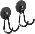 ULIBERMAGNET Strong Magnetic Hooks,2 Pack Heavy Duty Large Magnetic Hooks for Extension Cord, Cable, Hose, Power Cord,Rope,Drill,Jig Saw,Circular Saw,Garden Lawn Tools (Black/3.46inch) - Image 2
