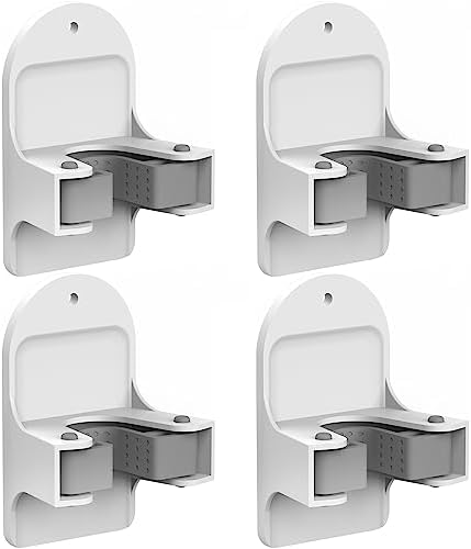 Plastic Broom Holder Wall Mount, White, 4 Count by MCOMCE