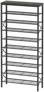 YATINEY 10 Tier Shoe Rack, Large Capacity Shoe Storage Organizer Holds 40 Pairs, Sturdy and Stable, for Entryway, Hallway, Closet, Dorm Room, Charcoal SS10BCG1 by Yatiney