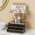 Anylady Bathroom Organizers and Storage, Makeup Organizer (Sturdy Durable Attractive), Ideal for Vanity, Countertop, Counter, Perfume, Skincare, Cabinet, Cosmetic, Dresser Organizer (deep black) by Anylady