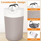 BlissTotes 90L Laundry Basket, Freestanding Collapsible Hamper, Brown - Image 3