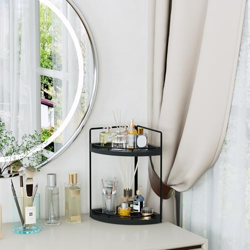 Corner Bathroom Counter Organizer, 2 Tier Bathroom Sink Shelf - Image 4