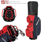 15 Way Golf Cart Bag with Organizer Top, Golf Club Cart Bag for Men - Image 2