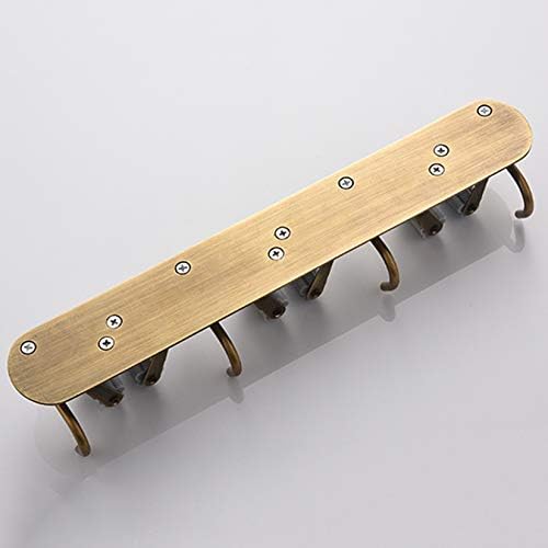 Mop Broom Holder Wall Mount Garden Tool Organizer, Brass Heavy Duty Tool Hanger with 3 Racks 4 Hooks for Kitchen Bathroom Closet Garage Office Laundry - Image 6