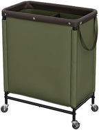 StorageWorks 2 Section Laundry Hamper, 100L Green Sorter Cart with Wheels by StorageWorks