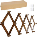 AMAPON Accordion Wall Hanger Expandable Coat Hat Rack 13Peg (Walnut) 2 Pack by AMAPON