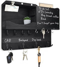 Key Holder Wall Mount with Shelf, Key Hooks for Wall, Black by HEKOOLA