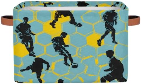 Soccer Storage Basket Toy Storage Bins Collapsible Cube Organizer by hongjinglin