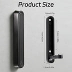 4.33 in Extended Folding Coat Hooks, 2 Pack Black Wall Hooks, Zinc Alloy - Image 2