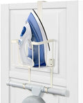 ORLESS Over The Door/Wall Mount Ironing Board Hanger, Laundry Room Iron and Ironing Caddy Board Storage Holder White by Unknown