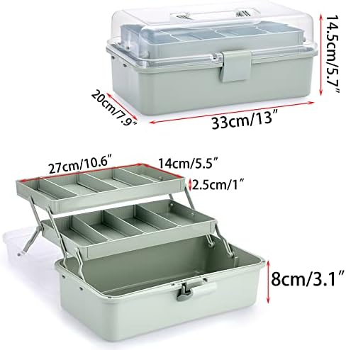 BTSKY 3-Layer Plastic Dividing Storage Box Craft Organizer and Storage - Image 4