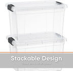 Superio 8.7 Quart Clear Plastic Storage Boxes with Lids, Stackable Organizer Containers, BPA-Free Storage Bins for Home, Office, School & Dorm, 3 Pack - Image 3