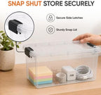 Superio 2.5 Quart Clear Plastic Storage Boxes with Lids, Stackable Organizer Containers, BPA-Free Storage Bins for Home, Office, School & Dorm, 6 Pack - Image 6