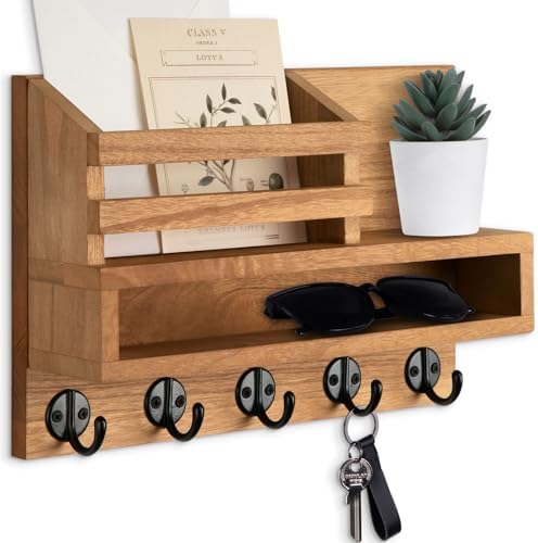 Key and Mail Holder Wall Mount, Key Holder with Long Storage Box by Lucundm