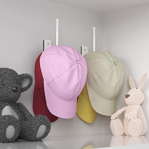 Durmmur Stainless Steel Hat Organizer, Hat Rack for Wall,Each Holds 15 Hats - Image 2