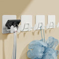 Adhesive Shower Hooks for Inside - Extra Sticky Razor Holder, White 4 Pack by susswiff