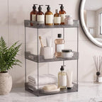 Goderewild 3-Tier Bathroom Counter Organizer, Multi-Purpose Cosmetics Skincare Shelf, Makeup Organizer for Vanity Tray, Countertop Storage Solution for Kitchen and Bath. (Smoky Gray) - Image 3