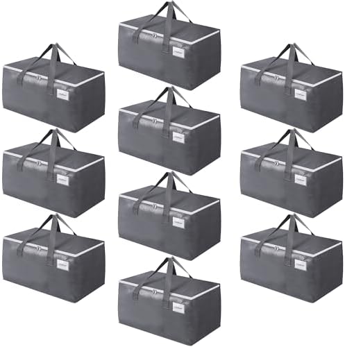 BlissTotes Large Moving Bags, Storage Bags, 76L-10 Pack by BlissTotes