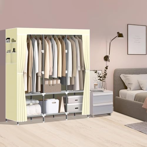 LOKEME Wardrobe Closet,Steel Pipe Diameter 19mm,Portable Closet for Bedroom - Image 2