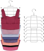 ZEDODIER 2 Pack Tank Top Hanger, Bra Organizer for Closet, Space Saving | 32 Hooks Total, Sturdy Metal, 360° Rotating, Foldable Design, Hanging Closet Organizers and Storage for Apartments and Dorms by ZEDODIER