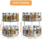 2-Tier Lazy Susan Organizer, Clear PET Rotating Tray 11-Inch - Image 6