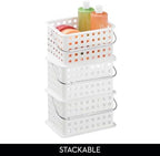 iDesign Portable Shower Caddy Basket with Handle, White - Image 5