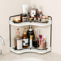 2-Tier Corner Bathroom Counter Organizer for Storage, White by Unknown