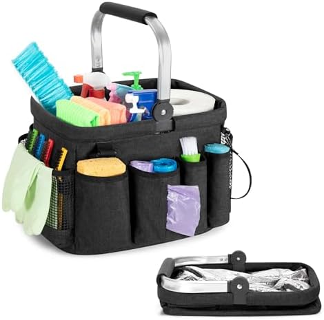 PGmoon Cleaning Caddy Organizer with Handle,Black by PGmoon