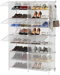 AWTATOS 8 Tiers Shoe Rack Organizer, 32 Pair Shoe Storage Cabinet, Clear by AWTATOS