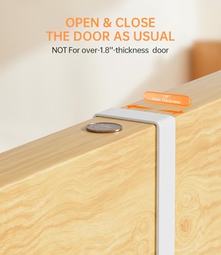 Broom Holder Over The Door with Hooks -304 Stainless Steel (White) - Image 4