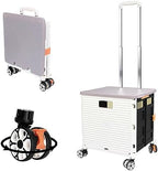 FELICON SELORSS Foldable Utility Cart Folding Portable Rolling Crate-White by FELICON